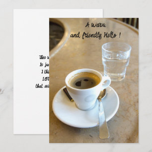 Café avec la carte à plat meilleur ami