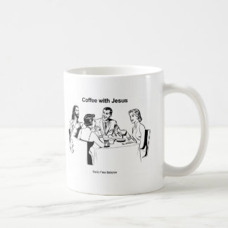 Café avec la tasse de caractères de Jésus