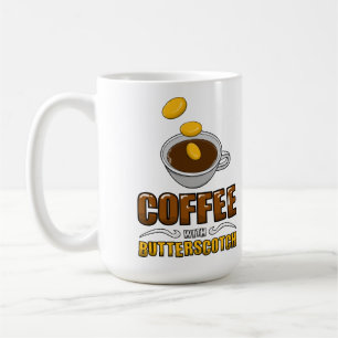 Café avec la tasse de caramel au beurre !