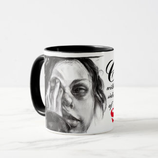 Café avec un ordre latéral de tasse de silence