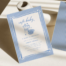 Cafe Baby Shower | Blue Stripe Baby ist auf dem We