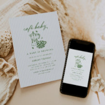 Cafe Baby Shower | Grünes & Blaues Baby ist im Anf