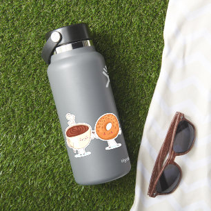 Café & Bagel ou beigne - Sticker