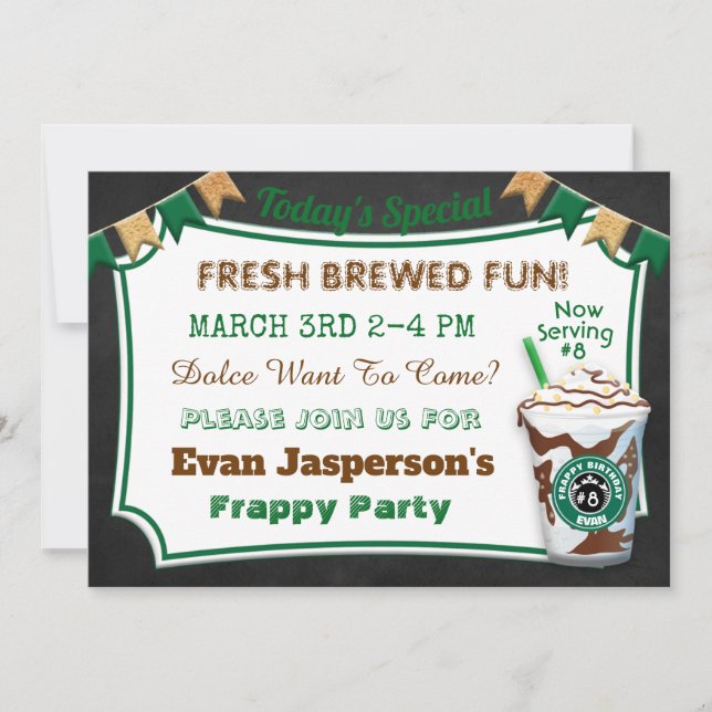 Café Bar Dernier anniversaire Invitation de fête (Devant)