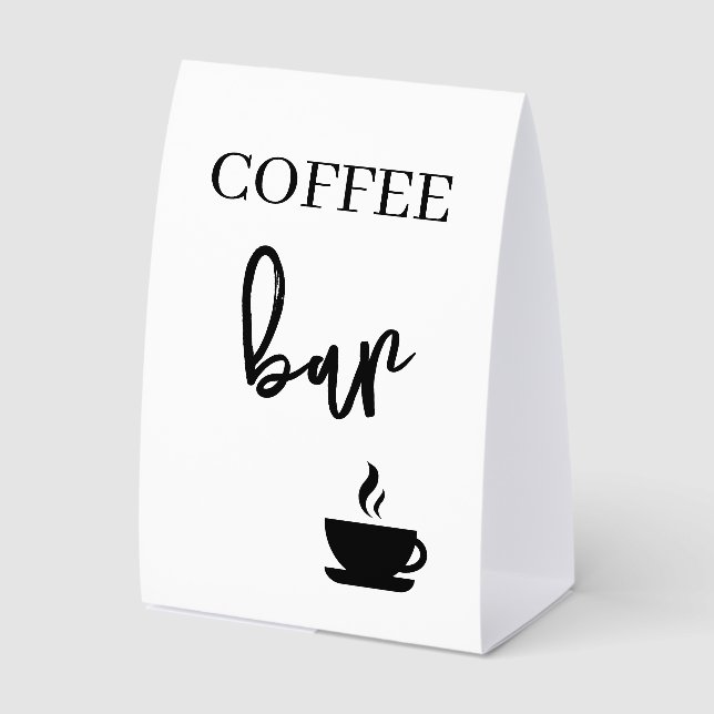 Café-Bar-Hochzeit  Tischaufsteller (Vorderseite)