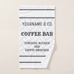Café Bar Moderne Ferme Serviette à main personnali