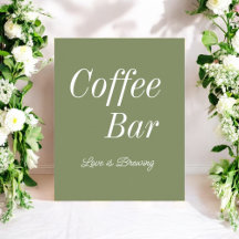 Café-Bar Salbeigrüne Hochzeitsdusche