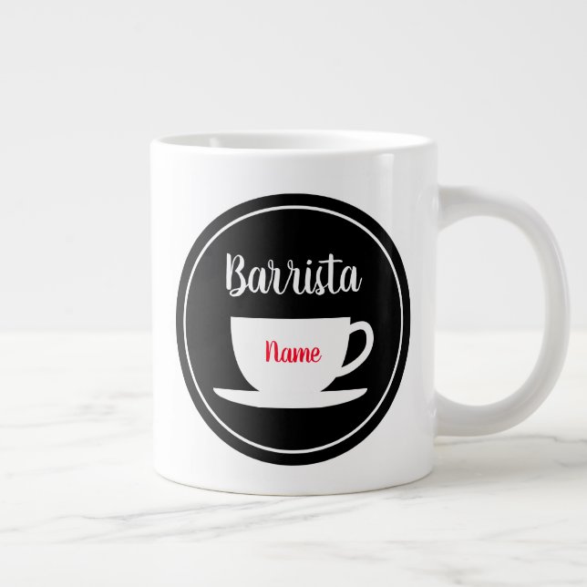 Cafe Barrista tasse à café jumbo personnalisée (Droite)
