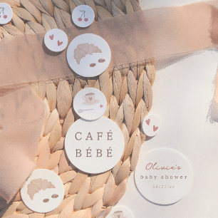 Cafe Bebe Aquarell Süße Babyparty Konfetti