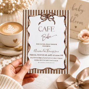 Cafe Bebe Baby Shower Kaffee Einladung