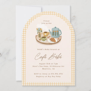 Café Bébé Baby Shower Kaffee Thema Einladung