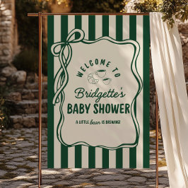 Cafe Bebe Baby Shower Willkommensschild Vorlage Ka
