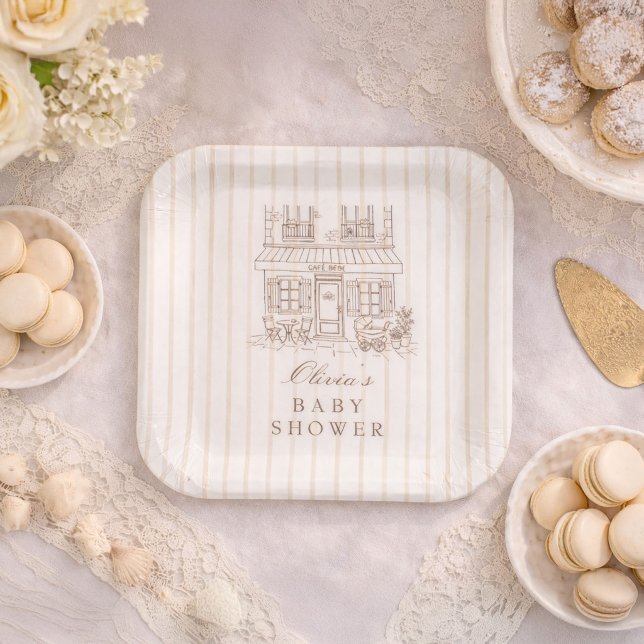 Cafe Bebe Babyparty  Pappteller (Von Creator hochgeladen)