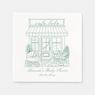 Cafe Bebe Bonjour Baby Shower Serviette
