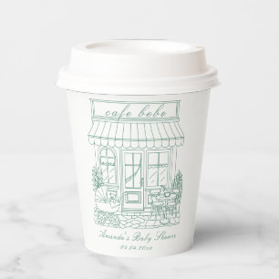 Cafe Bebe Bonjour Babyparty Pappbecher