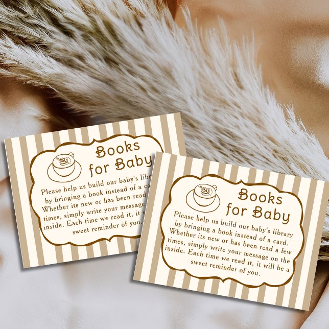 Cafe Bebe Books For Baby Request Baby Shower Begleitkarte (Von Creator hochgeladen)