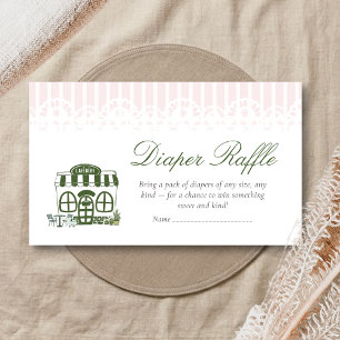Cafe Bebe Coffee Baby Shower Windel-Raffle Begleitkarte