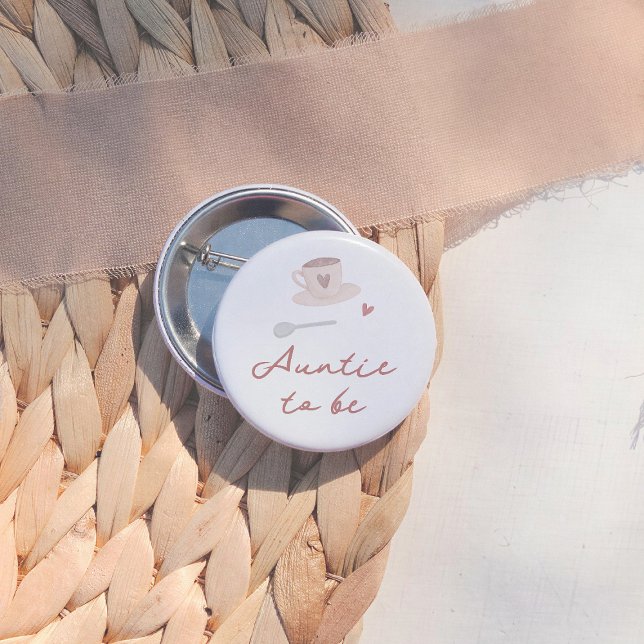 Cafe Bebe Cute Französische Babyparty Tante wird M Button (Von Creator hochgeladen)