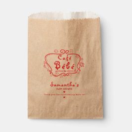 Café Bébé Französisch Moderne Pink Red Girl Baby D Geschenktütchen