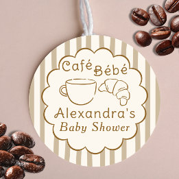 Cafe Bebe Französischer Kaffee Personalisierte Bab Runder Aufkleber