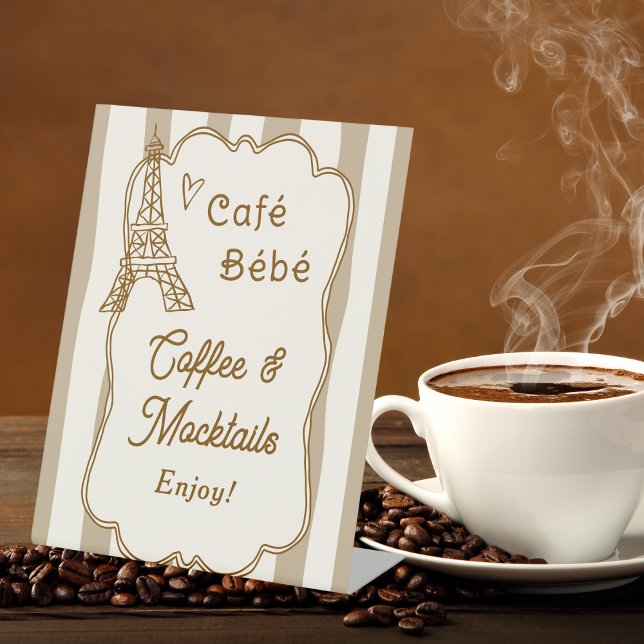 Cafe Bebe French Coffee Drinks Station Tabletop Sockelschild (Von Creator hochgeladen)