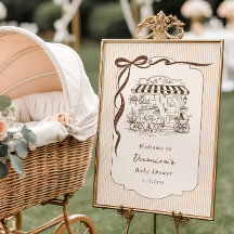 Cafe Bebe Gender Neutral Bow Baby Shower Welcome