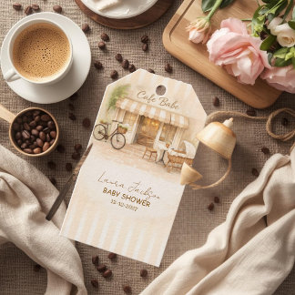 Cafe Bebe Geschlechtsneutrale Elegante Braune Baby Geschenkanhänger