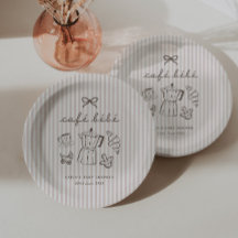 Cafe Bebe Home Coffee Baby Shower Gestreift