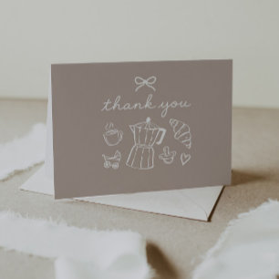 Cafe Bebe Home Coffee Baby Shower Latte Dankeskarte