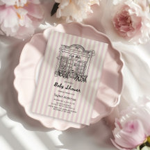 Café Bebe Rose Streifen Babydusche