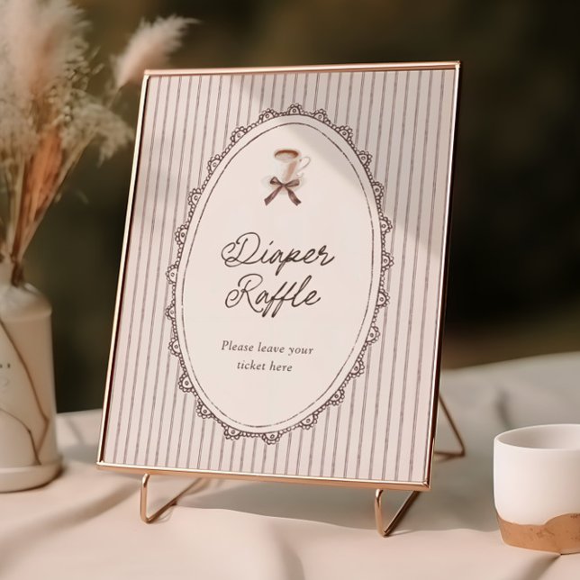 Cafe Bebe Vintage Diaper Raffle Poster (Von Creator hochgeladen)