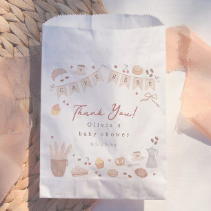 Cafe Bebe Watercolor Französische Bäckerei Babypar Geschenktütchen