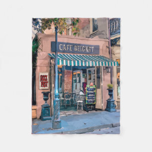 Café Beignet Coffee Shop Französisch Viertel Fleecedecke