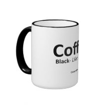 Café, Black 15 oz Ringer Mug