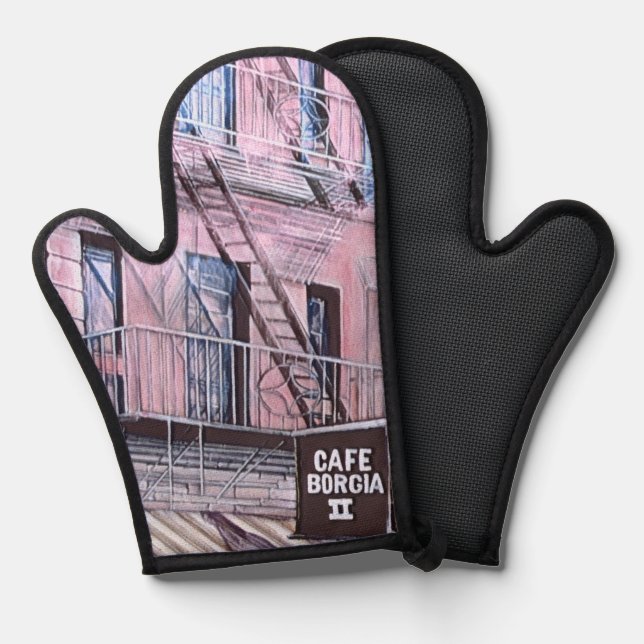 Cafe Borgia, SOHO Ofenhandschuh (Vorderseite/Rückseite)