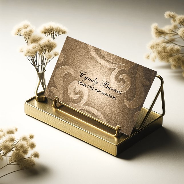 Café Brown Shimmer Carte de visite (Créateur téléchargé)