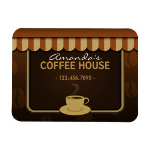 Café Brown Small Custom Flexi Magnete