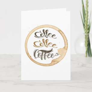 Café Café Café Carte de voeux pliée