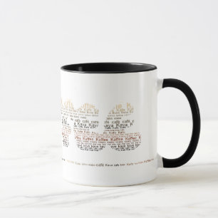 café Café-formé dans la tasse différente de