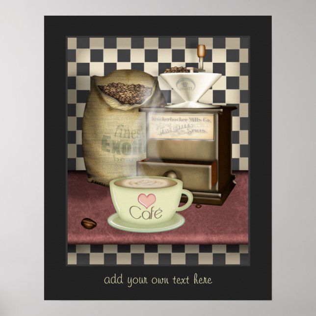 Café Café Küche Poster (Vorne)