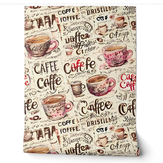 Café-Café-Tapete Tapete (Abrollen)