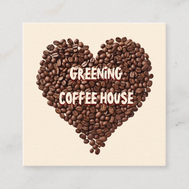 Café carte de fidélité café haricots (Devant)