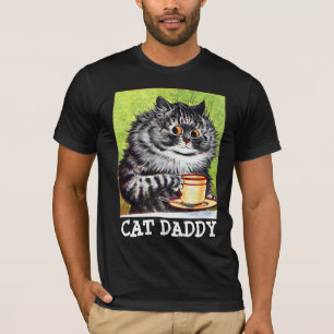 CAFÉ CAT ART MENS CAT DADDY T-SHIRTS