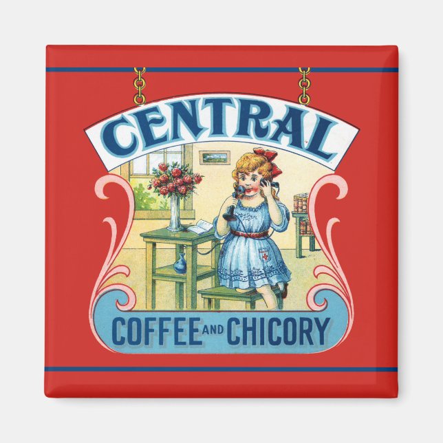 Café central et aimant chicorée (Devant)