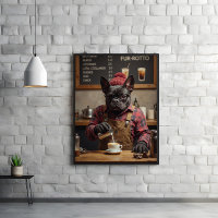 Café Chaos: Französischer Bulldog Hinter dem Bar