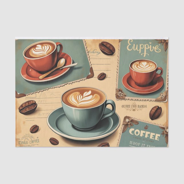 Café Chronicles: Eine Reise durch Zeit und Kaffee Seidenpapier (Vorderseite)