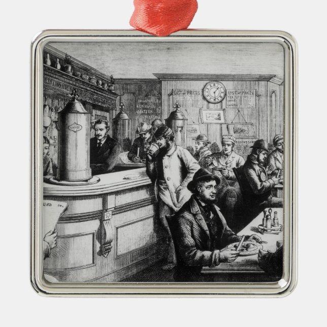 Café, Clerkenwell Ornament Aus Metall (Vorne)