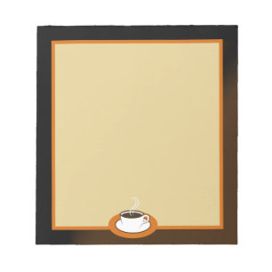 Café Coffee Cup Café Schreibtisch Pads Notizen Pad Notizblock