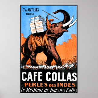 Café Collas Vintage Poster