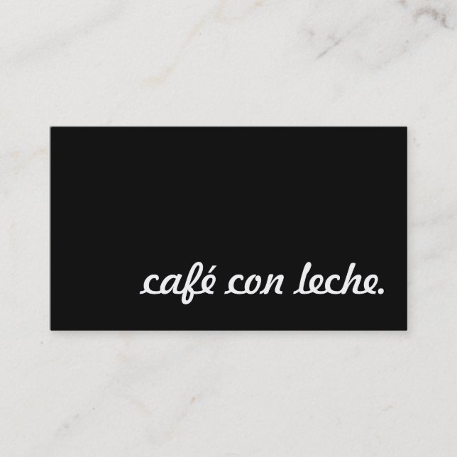 Café con leche Loyalitätskarte Treuekarte (Vorderseite)